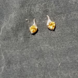 Women's 925 sterling silver earrings with November birthstone